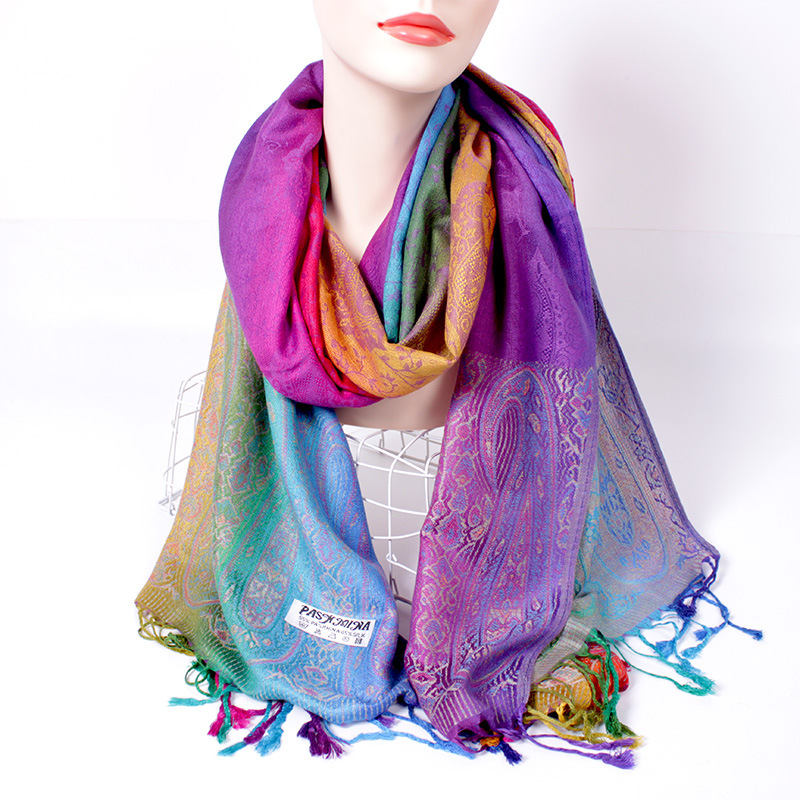 Go Ethnic Fashion - Ethnic-style Spring Autumn Mixed Scarf dual-purpose
