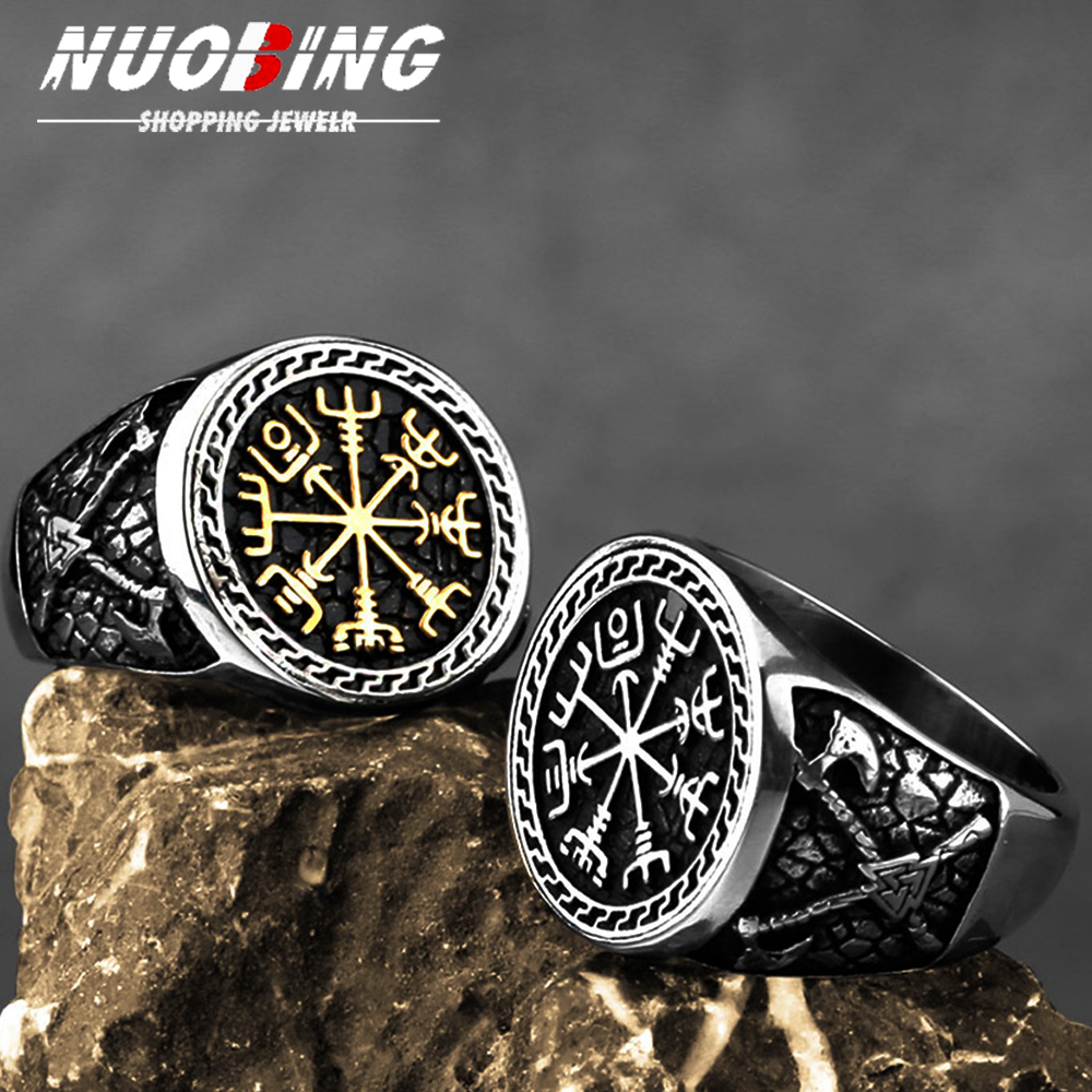 Ethnic Fashion Men - Vintage Viking Men Rings Stainless Steel