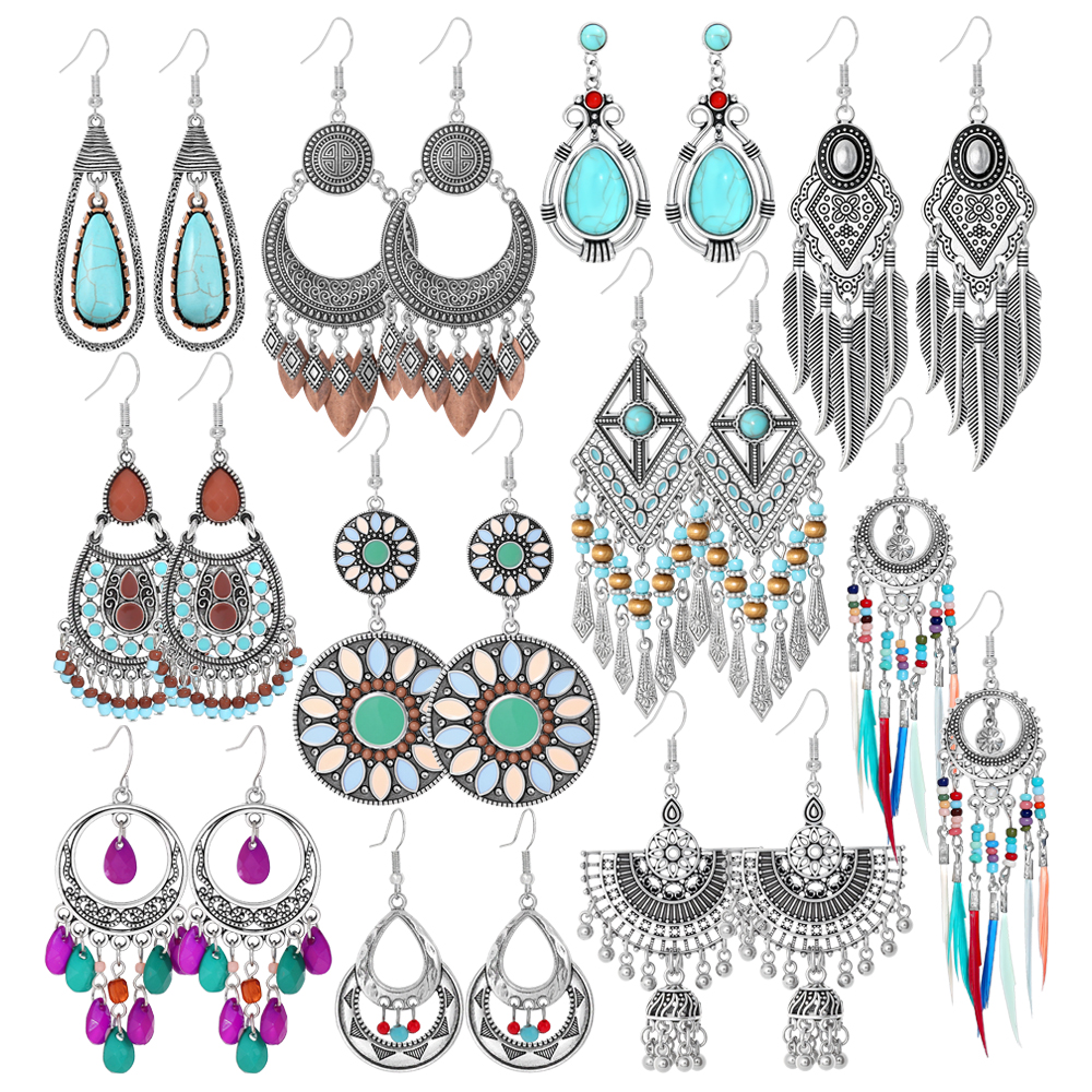 Ethnic Chic Fashion - Ethnic Style Dangle Earrings Fringed Earrings