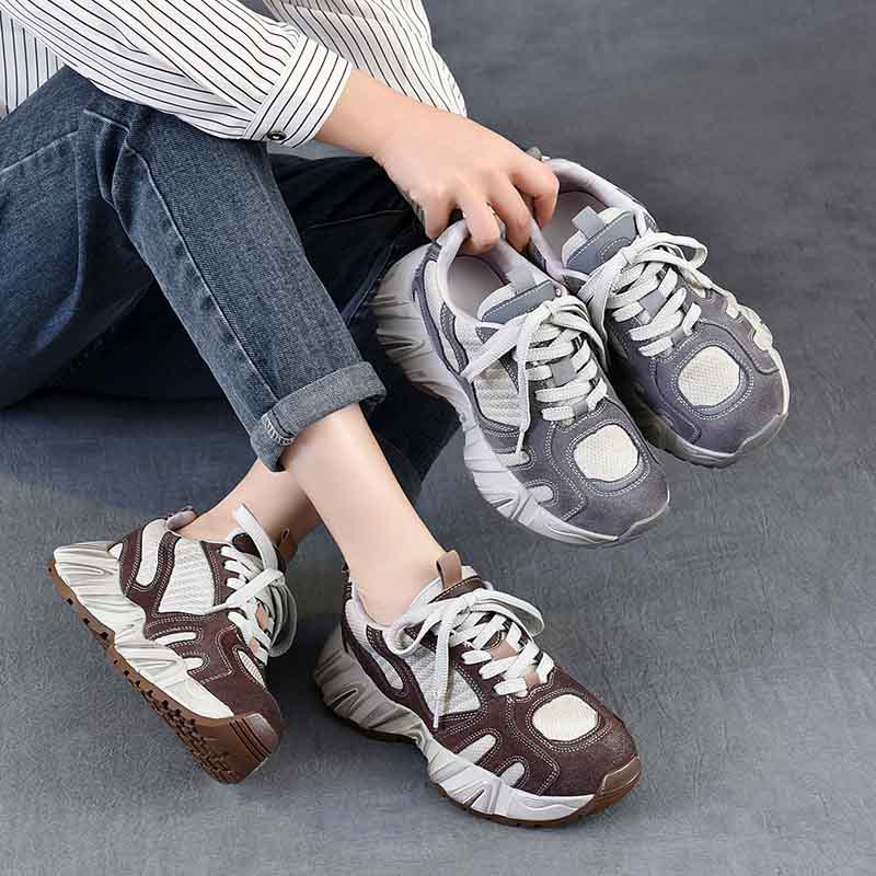 4.5cm Air Mesh Suede Genuine L - Ethnic Fashion In recension och pris