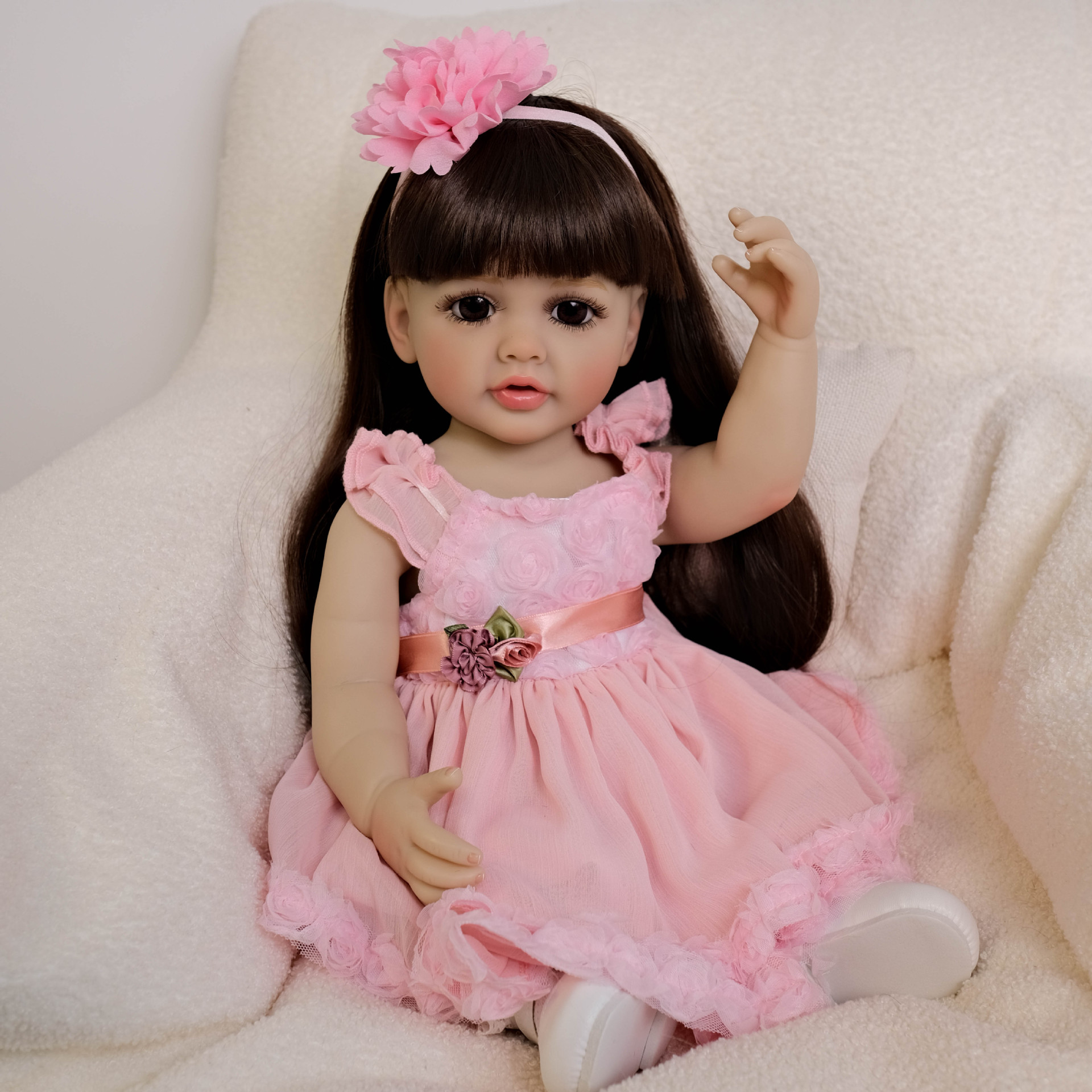 Cute 55 cm Long Hair Pink Girl - Ethnic Fashion Model recension och pris