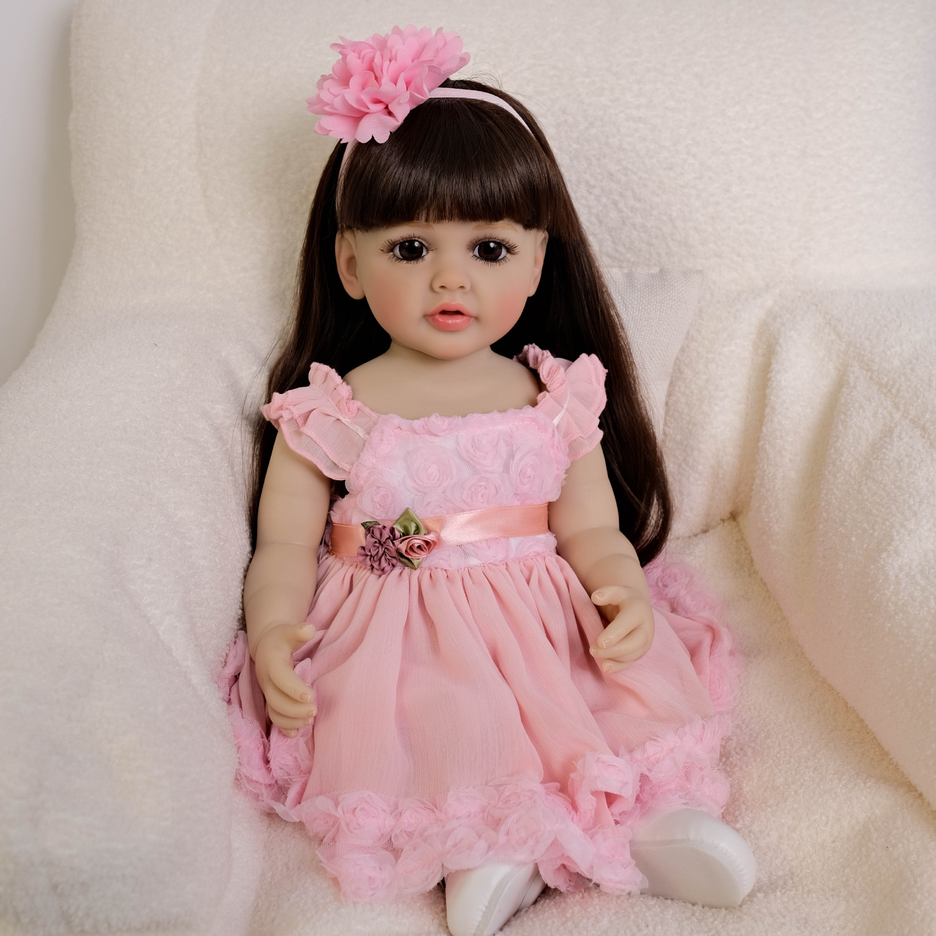 Cute 55 cm Long Hair Pink Girl - Ethnic Fashion Model recension och pris