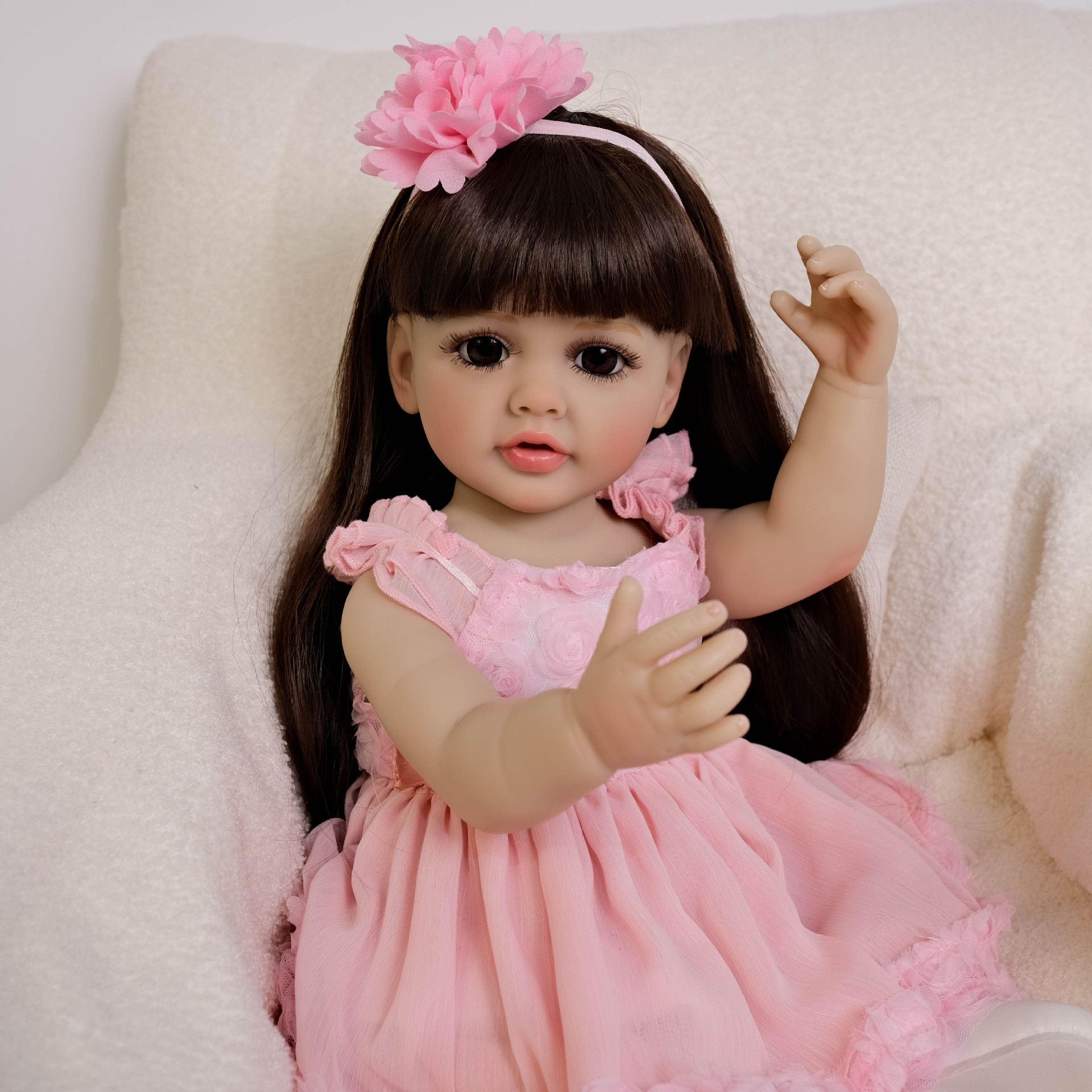 Cute 55 cm Long Hair Pink Girl - Ethnic Fashion Model recension och pris