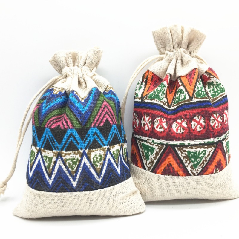 Ethnic Style Drawstring Bag Je - Ethnic Fabric recension och pris
