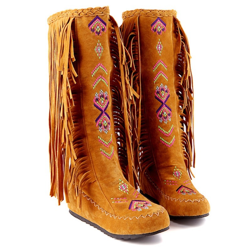 Tassel Boots Handmade Embroide - Ethnic Fashion In recension och pris
