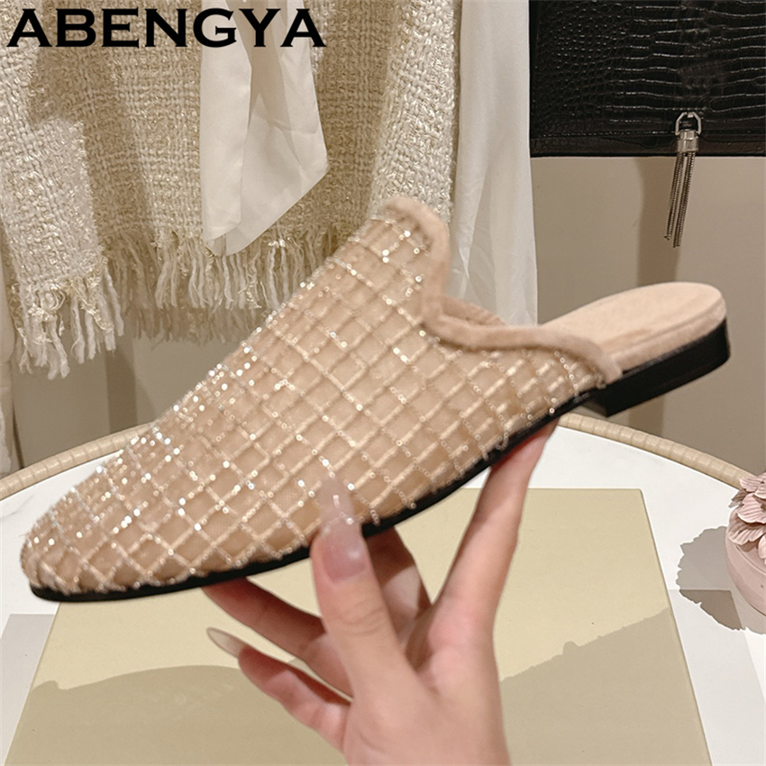 Shiny Lace Mesh Round Toe Flat - Ethnic Fashion In recension och pris