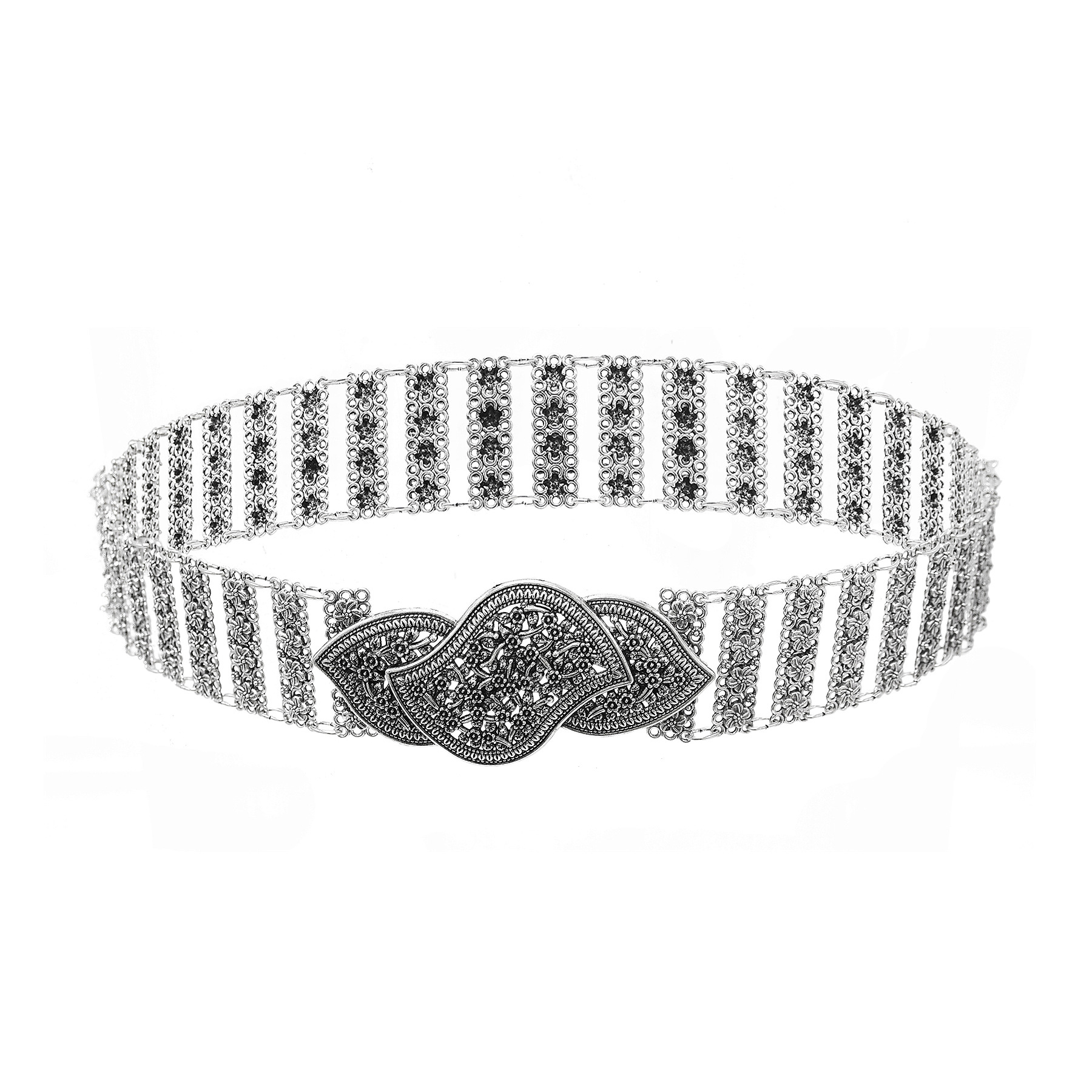 Vintage Silvery Hollow Flower  - Ethnic Fashion Accessories recension och pris