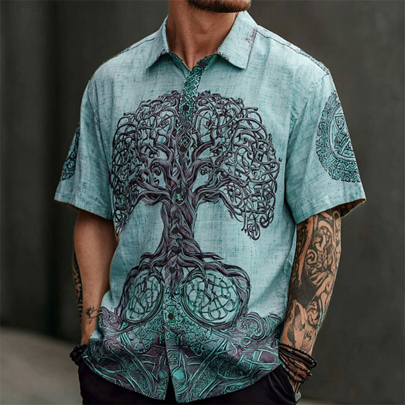 Vintage Men's Shirt Short Slee - Ethnic Fashion World recension och pris