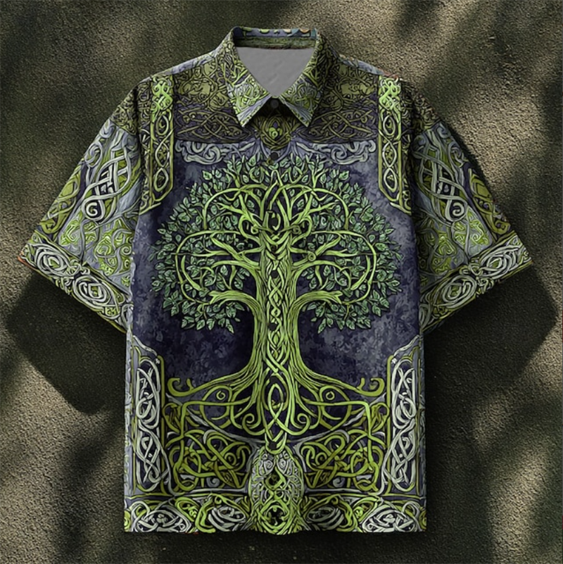 Vintage Men's Shirt Short Slee - Ethnic Fashion World recension och pris