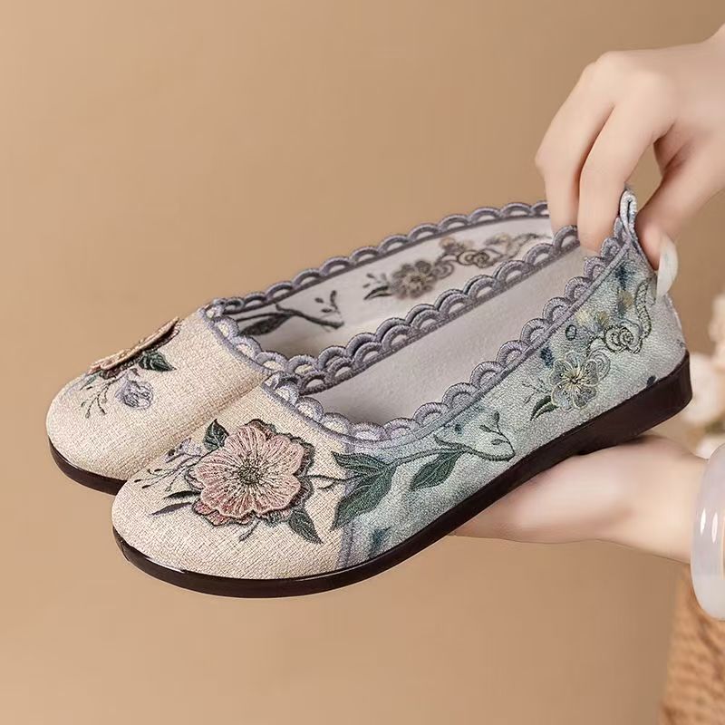 Women Spring Autumn New Flat s - Ethnic Fabric recension och pris