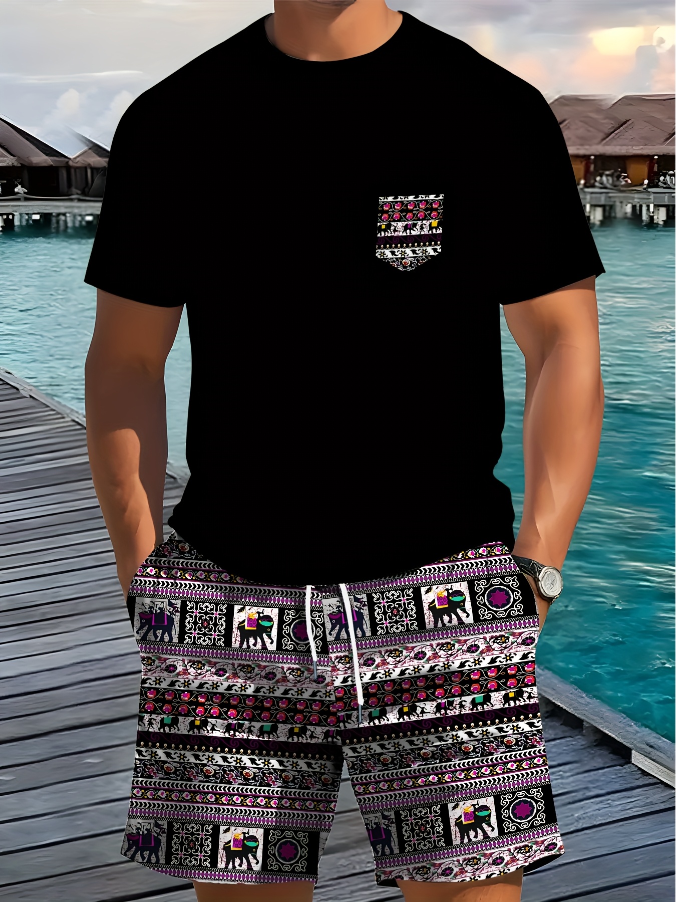 2026 Summer New Men's Short-Sl - Ethnic Fashion In recension och pris