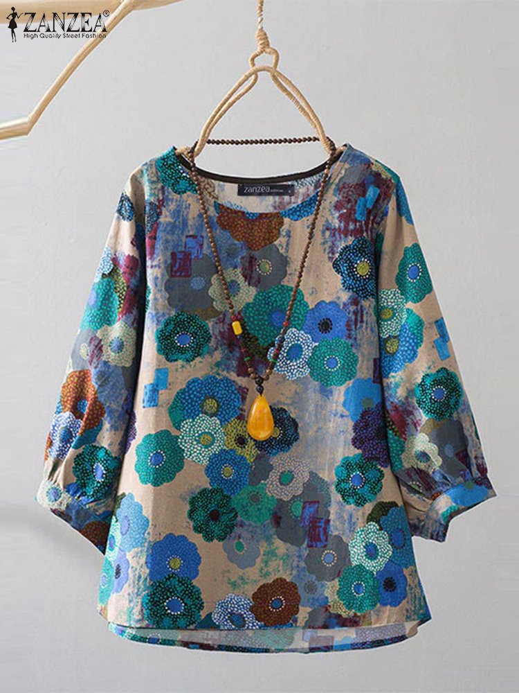 Plus Size Blouses ZANZEA Women - Ethnic Fabric recension och pris