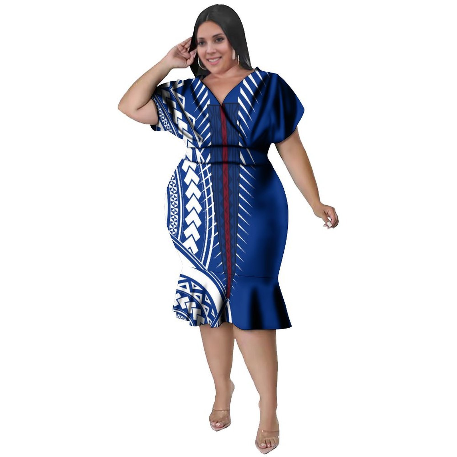 V-Neckline  Women'S Polynesian - Ethnic Fabric recension och pris