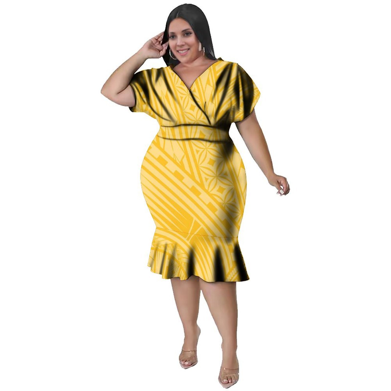 V-Neckline  Women'S Polynesian - Ethnic Fabric recension och pris