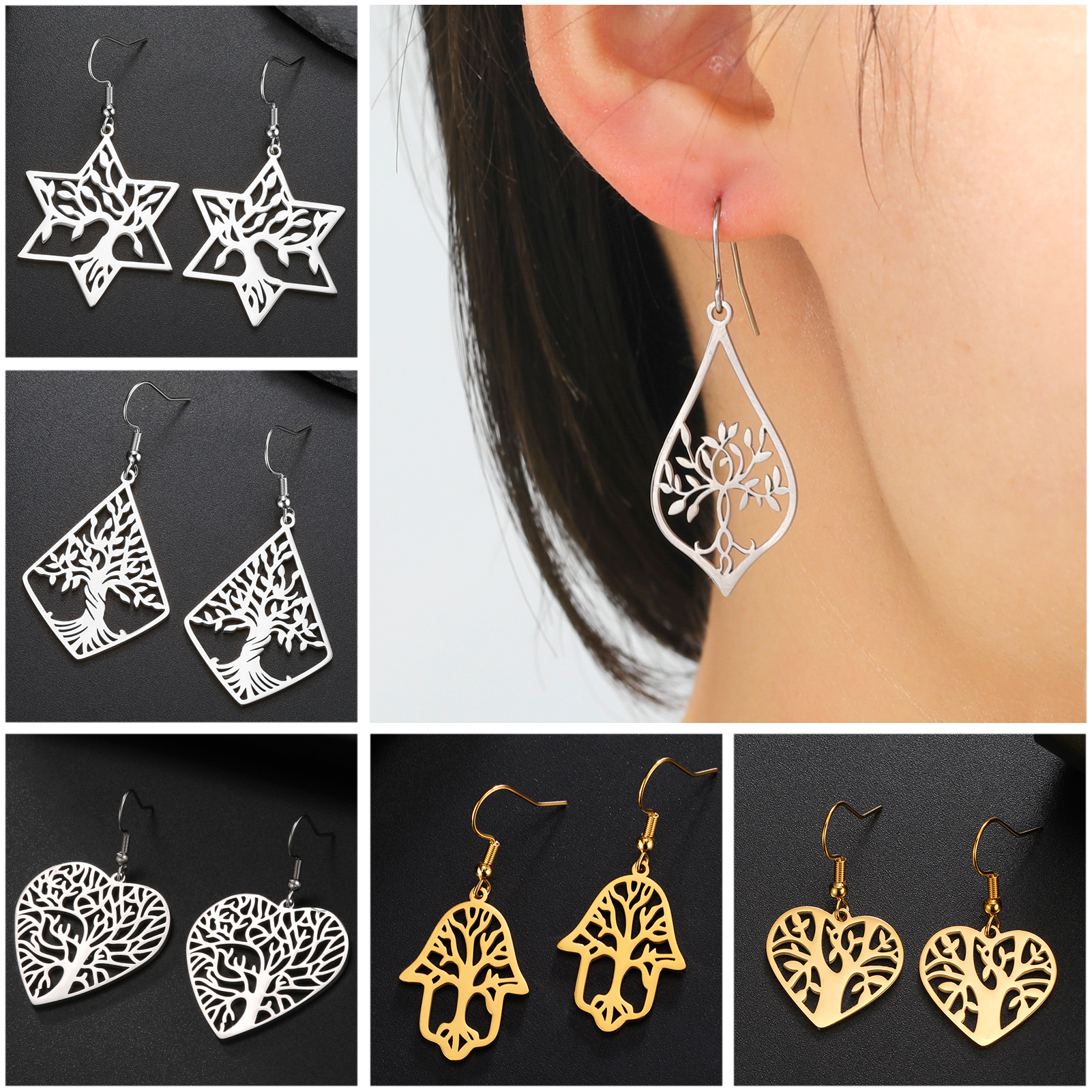 Unift Ethnic Tree of Life Earr - Ethnic Fashion World recension och pris