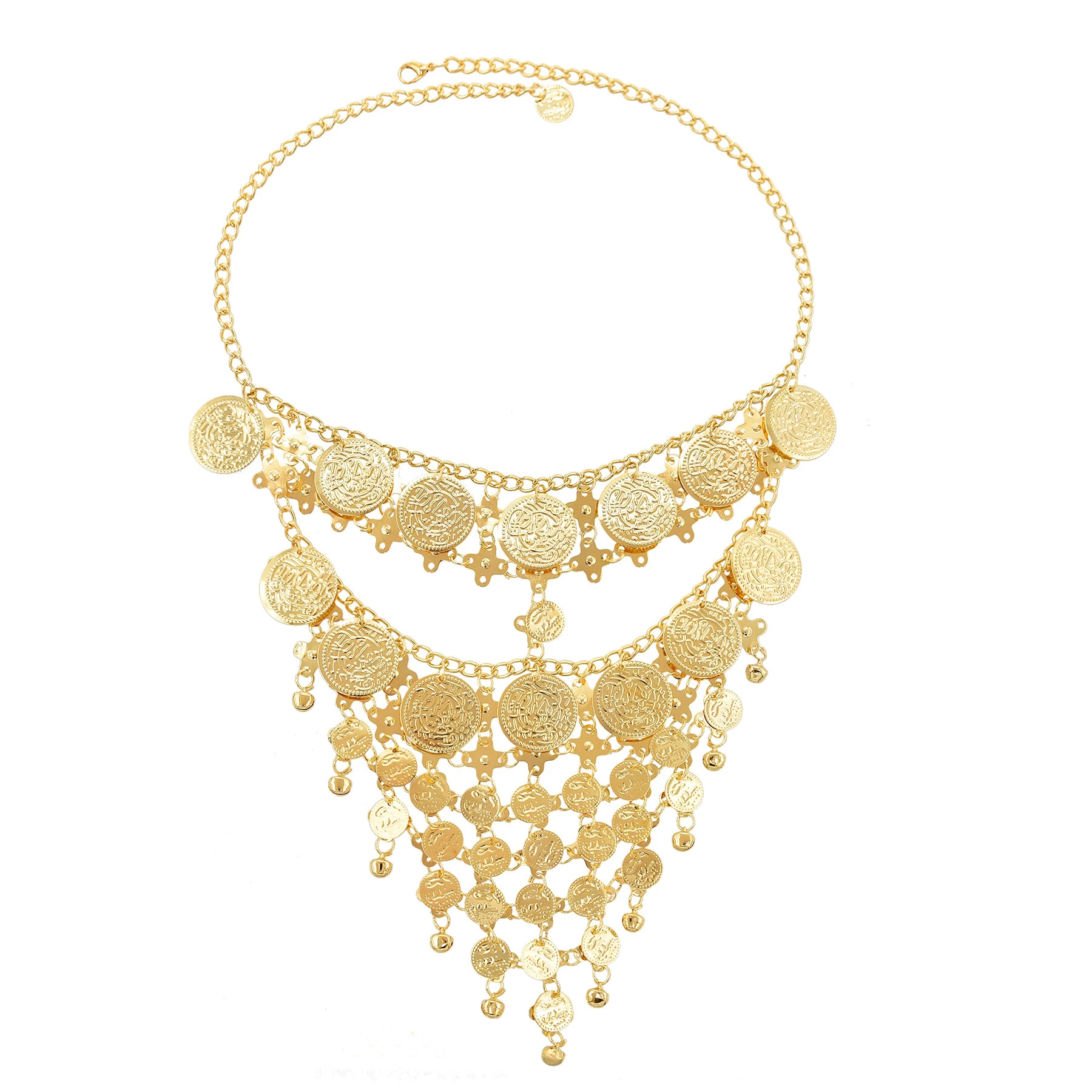 4 Golden Coin Tassel Mask Hair - Fashion Ethnic Indian Clothing recension och pris