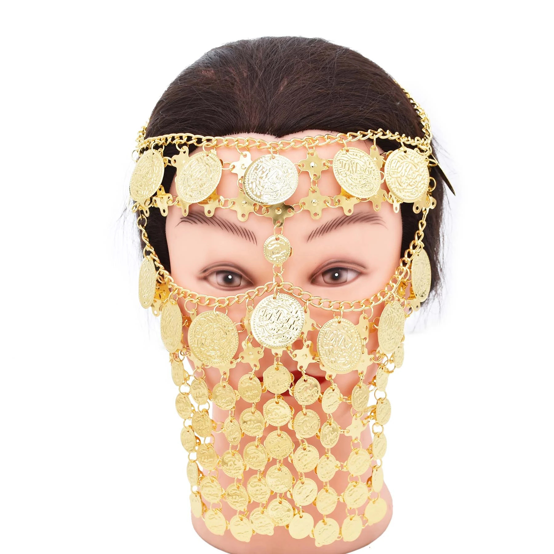 4 Golden Coin Tassel Mask Hair - Fashion Ethnic Indian Clothing recension och pris