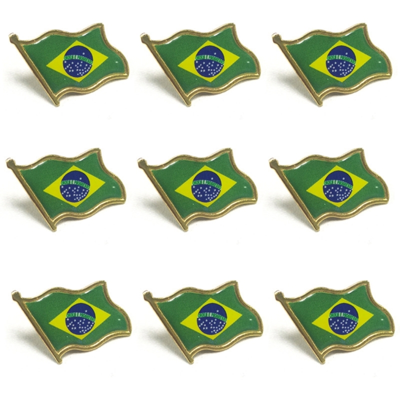 9pcs Country World Flags Brooc - Ethnic Fashion World recension och pris