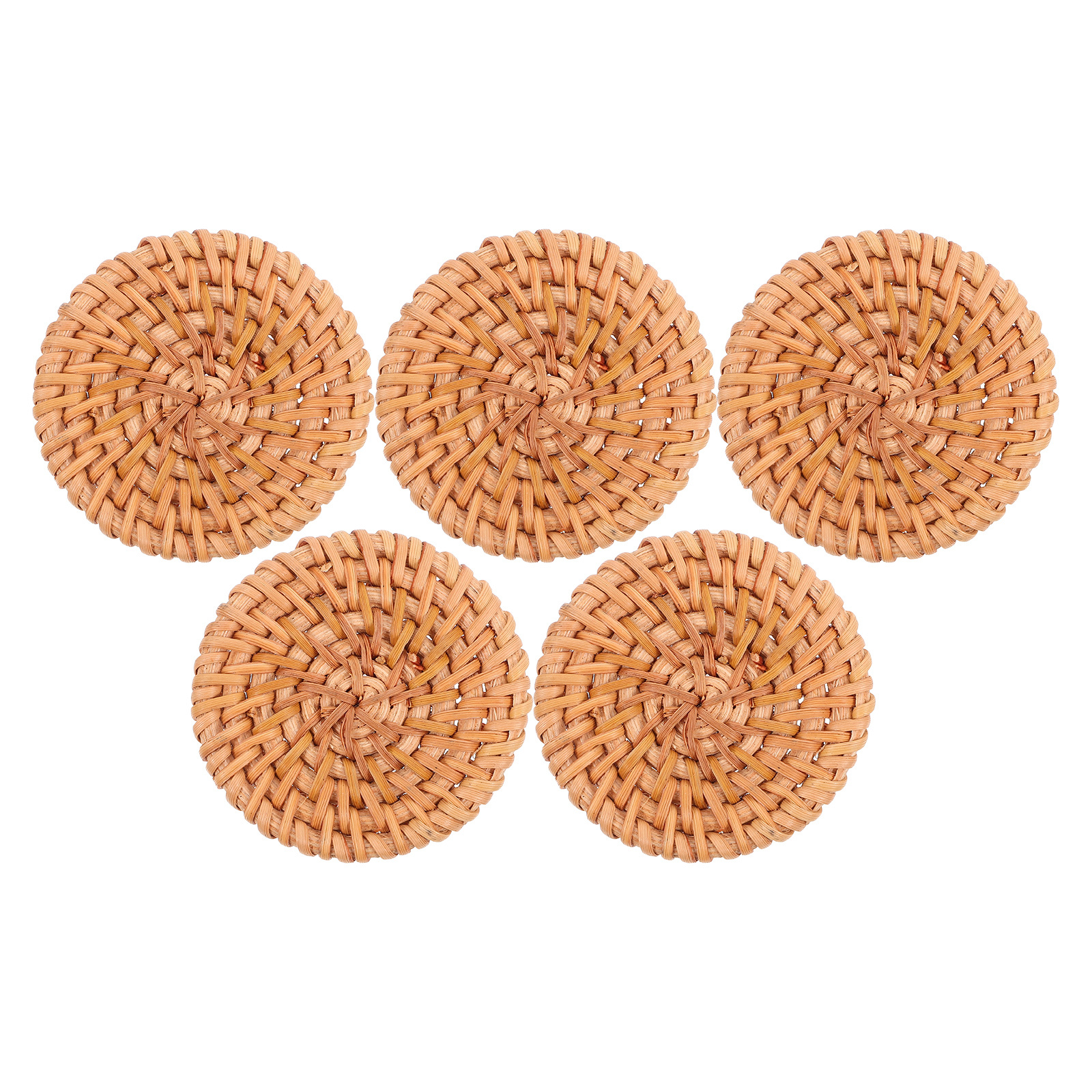 5Pcs Rattan Round Woven Discs  - Ethnic Fashion Accessories recension och pris