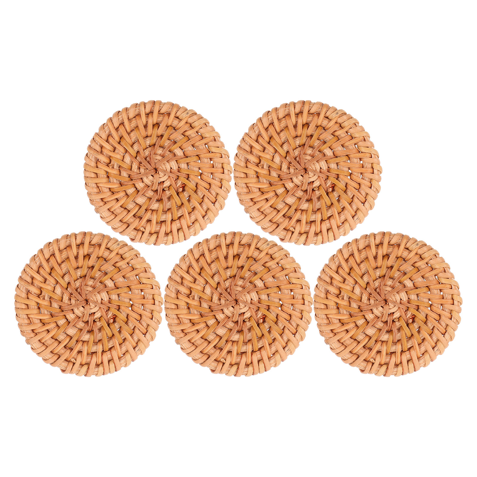 5Pcs Rattan Round Woven Discs  - Ethnic Fashion Accessories recension och pris