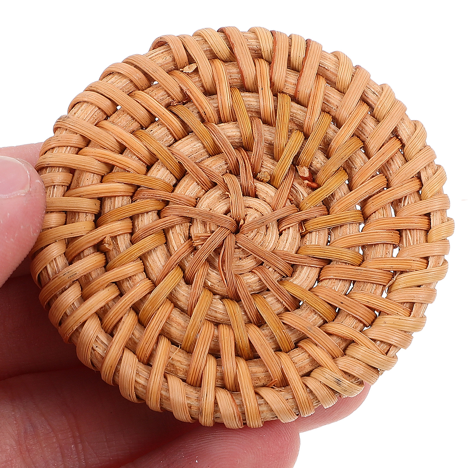 5Pcs Rattan Round Woven Discs  - Ethnic Fashion Accessories recension och pris