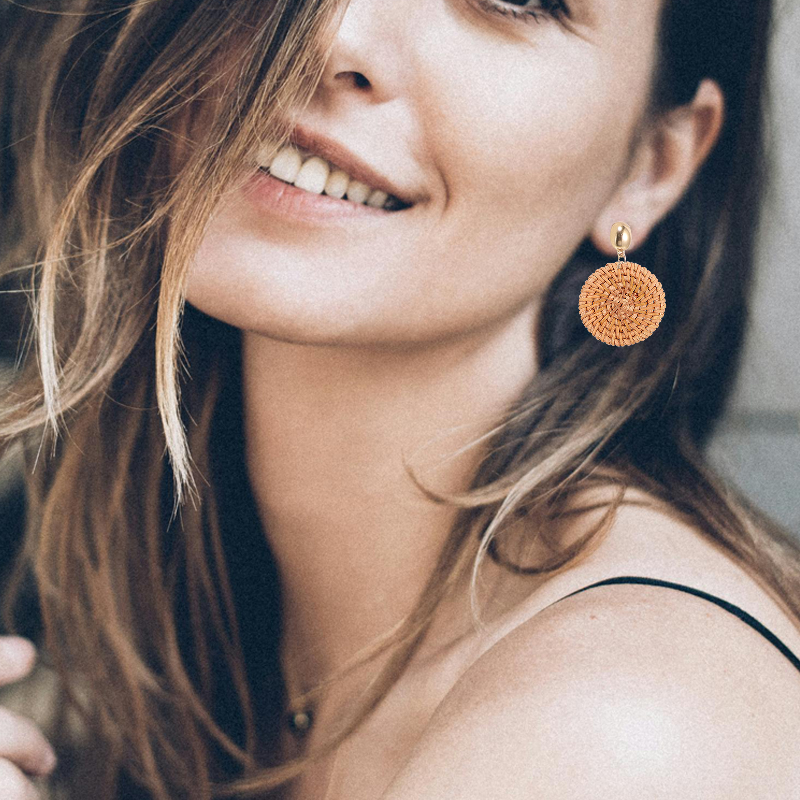 5Pcs Rattan Round Woven Discs  - Ethnic Fashion Accessories recension och pris