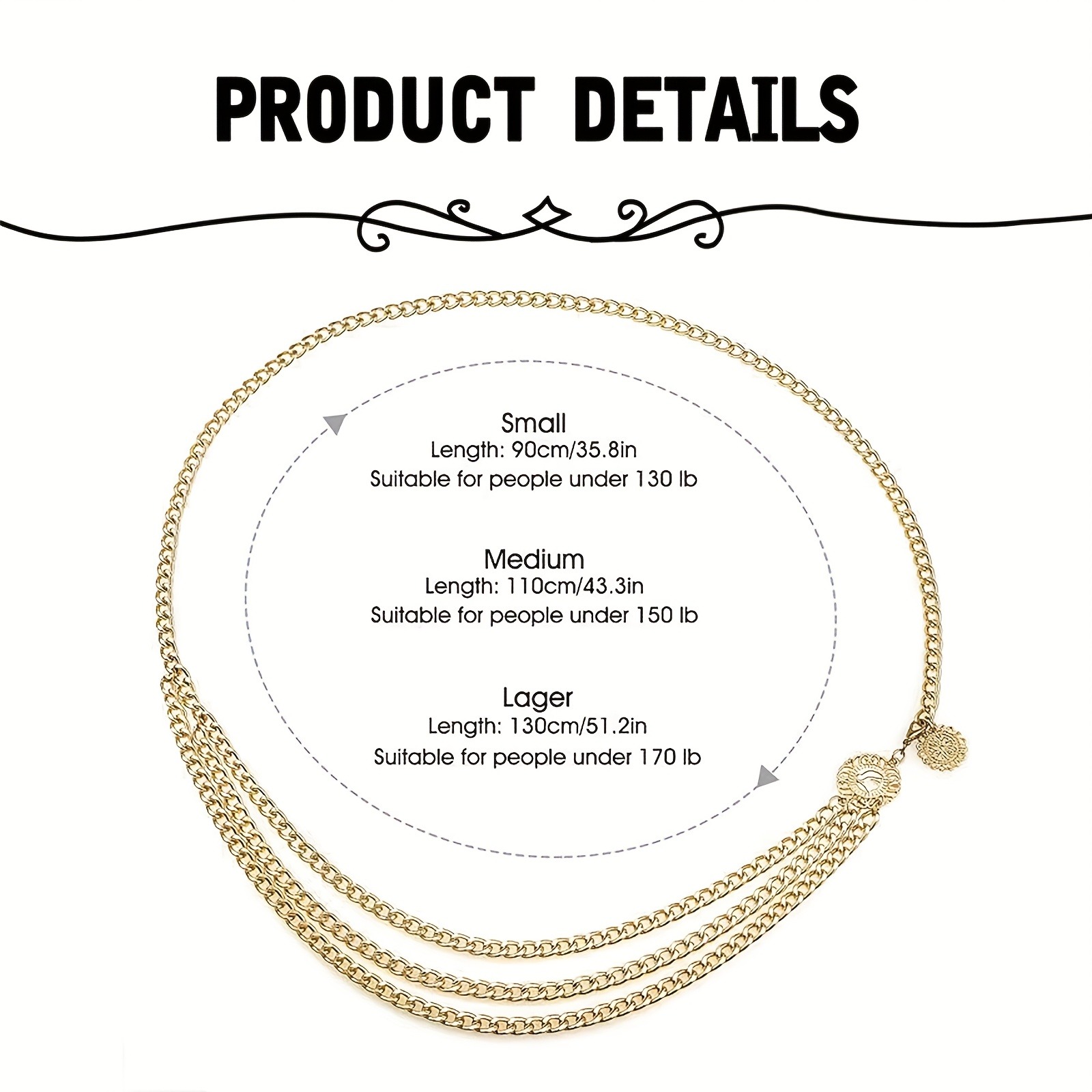 Retro Ethnic Style Body Chain, - Ethnic Fashion Accessories recension och pris