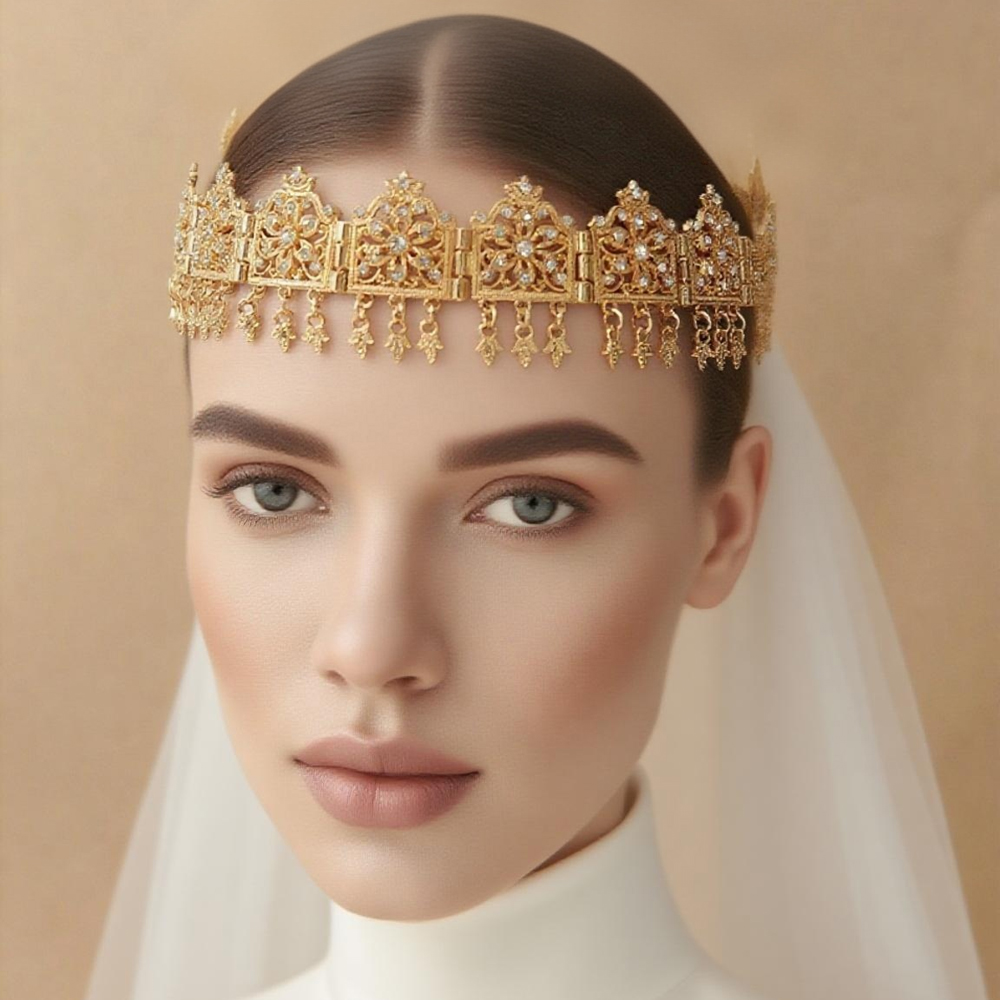 Gold plated moroccan chic hair - Ethnic Chic Fashion recension och pris
