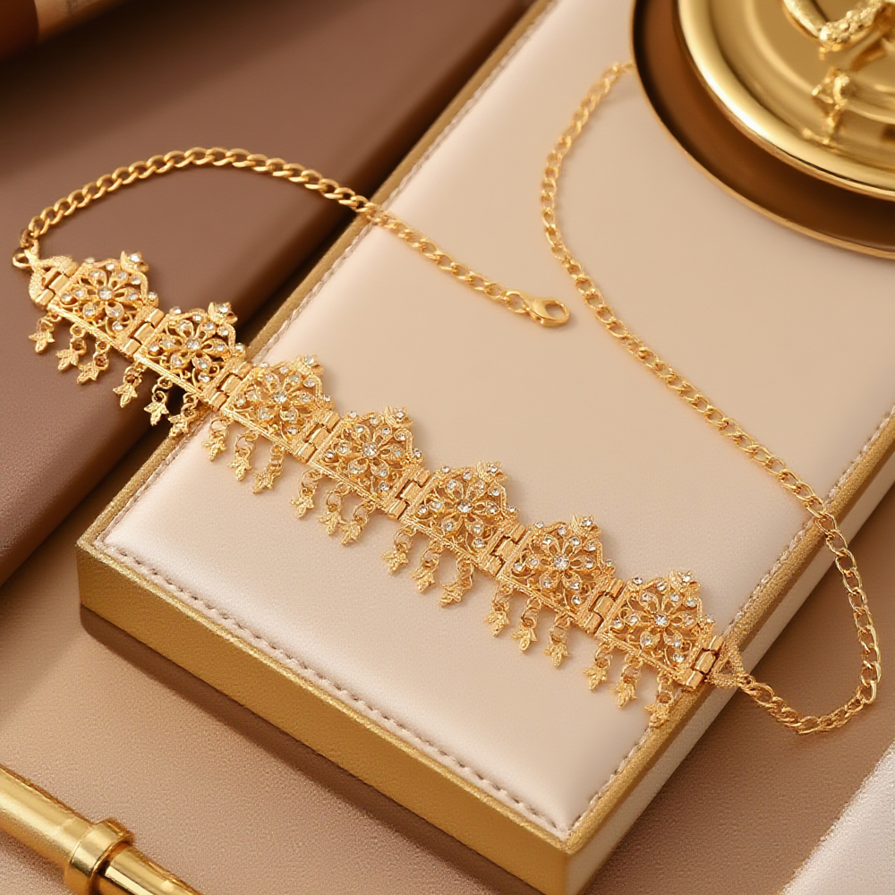 Gold plated moroccan chic hair - Ethnic Chic Fashion recension och pris