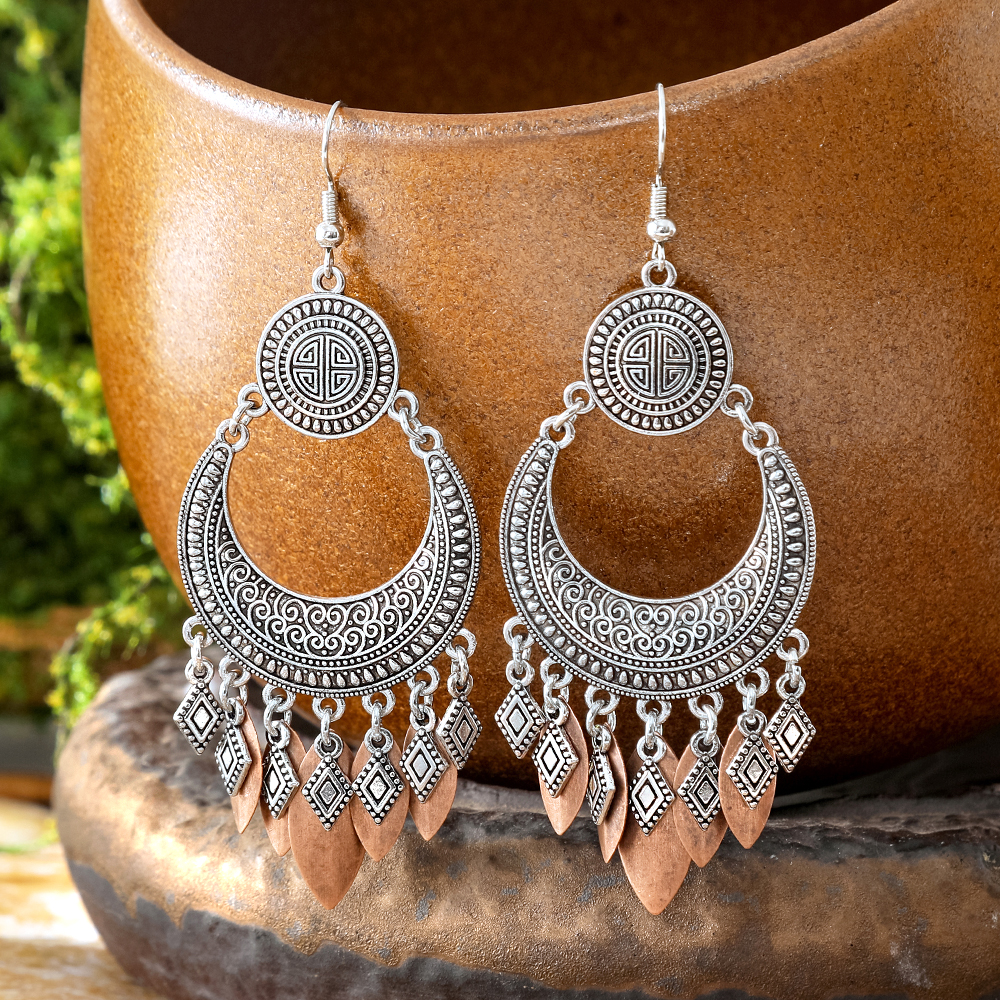 Ethnic Style Dangle Earrings F - Ethnic Chic Fashion recension och pris
