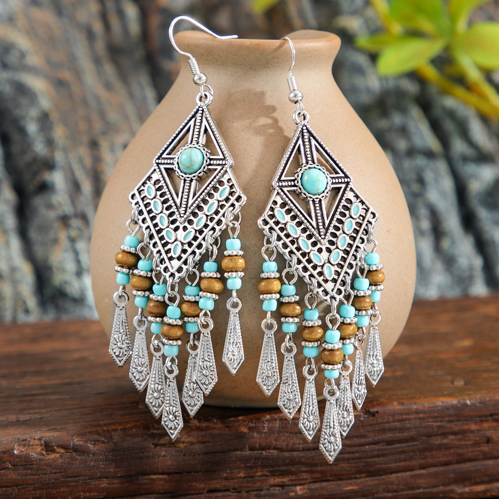 Ethnic Style Dangle Earrings F - Ethnic Chic Fashion recension och pris